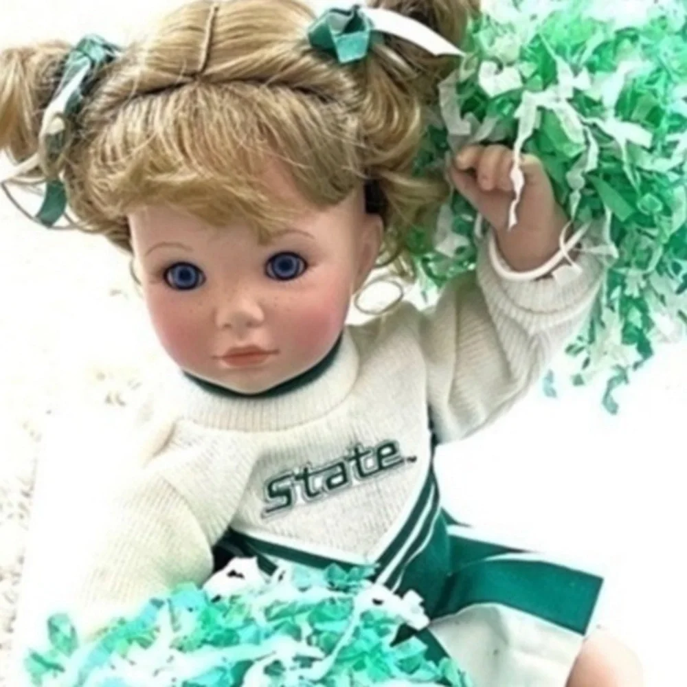 💚MSU💚Cheerleader Girl Porcelain Doll!